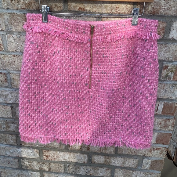Walter Baker Pink Paris Tweed Lyona Skirt Sz 10 - Picture 6 of 7